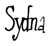 The image is a stylized text or script that reads 'Sydna' in a cursive or calligraphic font.