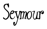 The image contains the word 'Seymour' written in a cursive, stylized font.
