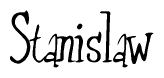 The image is of the word Stanislaw stylized in a cursive script.