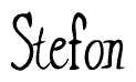 The image is a stylized text or script that reads 'Stefon' in a cursive or calligraphic font.