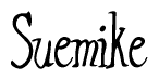 The image is of the word Suemike stylized in a cursive script.