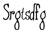 The image contains the word 'Srgtsdfg' written in a cursive, stylized font.