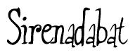   The image is of the word Sirenadabat stylized in a cursive script. 