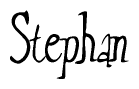 The image is a stylized text or script that reads 'Stephan' in a cursive or calligraphic font.