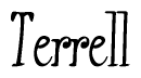 The image contains the word 'Terrell' written in a cursive, stylized font.