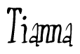 The image is a stylized text or script that reads 'Tianna' in a cursive or calligraphic font.