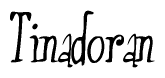 The image is a stylized text or script that reads 'Tinadoran' in a cursive or calligraphic font.