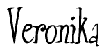 The image is of the word Veronika stylized in a cursive script.