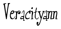 Cursive Script 'Veracityann' Text