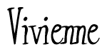 The image is of the word Vivienne stylized in a cursive script.