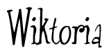 The image is of the word Wiktoria stylized in a cursive script.