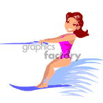 Animated water skier