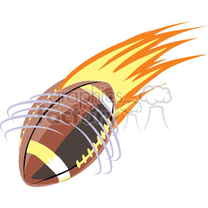   Flaming spiral football 