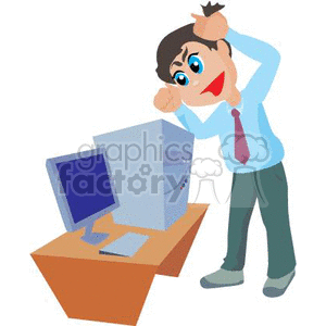 man pulling hair out clip art