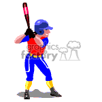 Animated baseball player bunting the ball