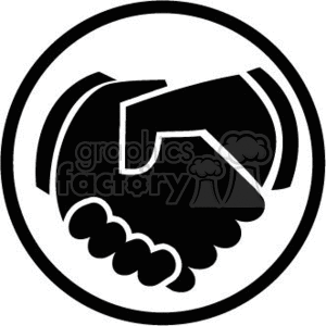 hand shake agreement icon vector art