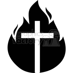 Pentecost Flame Cross