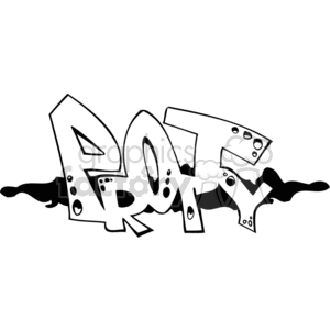 A black and white graffiti-style clipart image with the word 'Protty' written in bold, stylized letters.