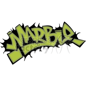 A clipart image featuring the word 'MARBLE' stylized in graffiti art with green and black colors.