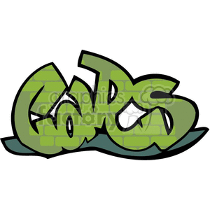 Green graffiti-style text spelling 'CARS' with a brick pattern.