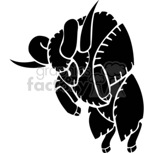 Clipart image depicting a stylized Taurus zodiac sign symbol, represented by a bull.