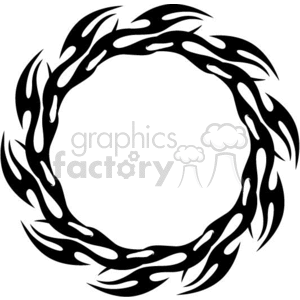 Tribal Flame Circle Tattoo Design