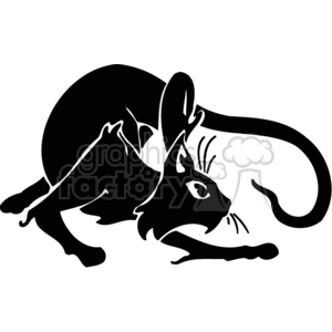 The clipart image shows a stylized silhouette of a cat. The cat appears to be in a prowling position with its body low to the ground, its ears perked up, and its tail extended. The image is a black and white vector, likely suitable for vinyl-ready usage, and it can be applied to various materials or used in signage. Given the keywords provided, this cat silhouette might be used for Halloween-themed decorations or materials.