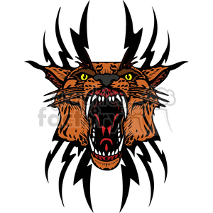 Fierce Tiger Face Tattoo Design for Vinyl Cutters