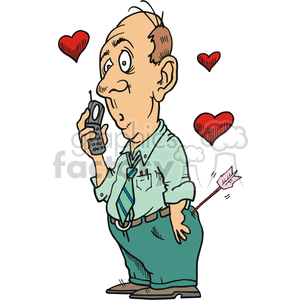  The clipart image depicts a humorous scene related to Valentine