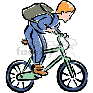   Child riding a bicycle 