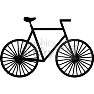 Black and white bicycle profile