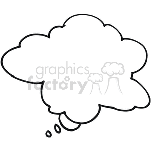 A cloud type thought bubble