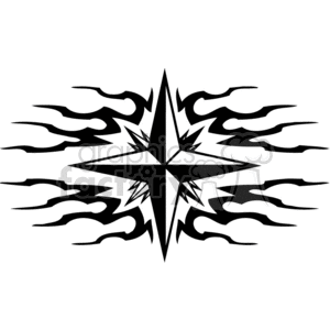 north star clip art black and white
