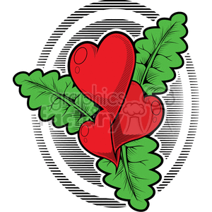 Heart Flower Tattoo Design
