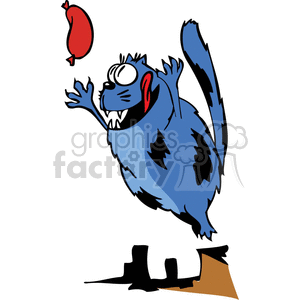 Funny blue cat