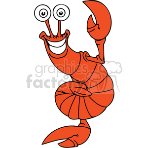 Happy Cartoon Shrimp