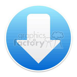 blue download circle button