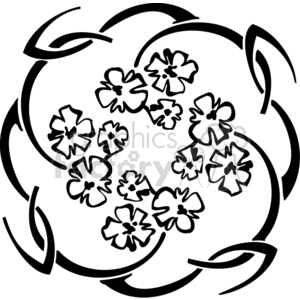 Floral Mandala in Black and White