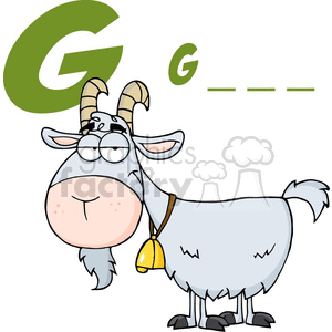 4360-Goat-Cartoon-Character-With-Letter-G