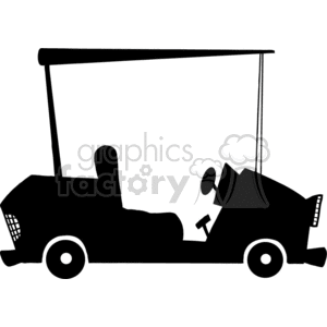 4334-Cartoon-Silhouette-Golf-Car