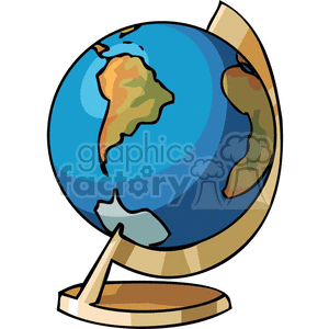 Cartoon globe