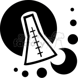 Black and white outline of a chemistry beaker 