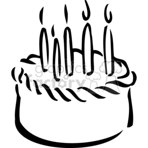 birthday cake outline