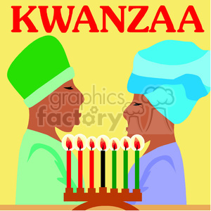 Couple celebrating Kwanzaa