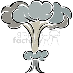 nuclear mushroom cloud explosion