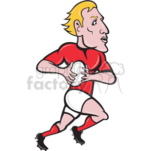   rugby player with ball 