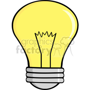 6002 Royalty Free Clip Art Cartoon Light Bulb