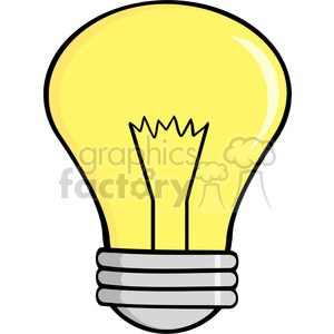   6002 Royalty Free Clip Art Cartoon Light Bulb 