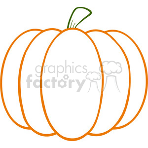 6602 Royalty Free Clip Art Pumpkin Cartoon Illustration