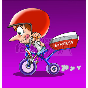 Royalty Free cartoon express delivery guy 389825 vector 